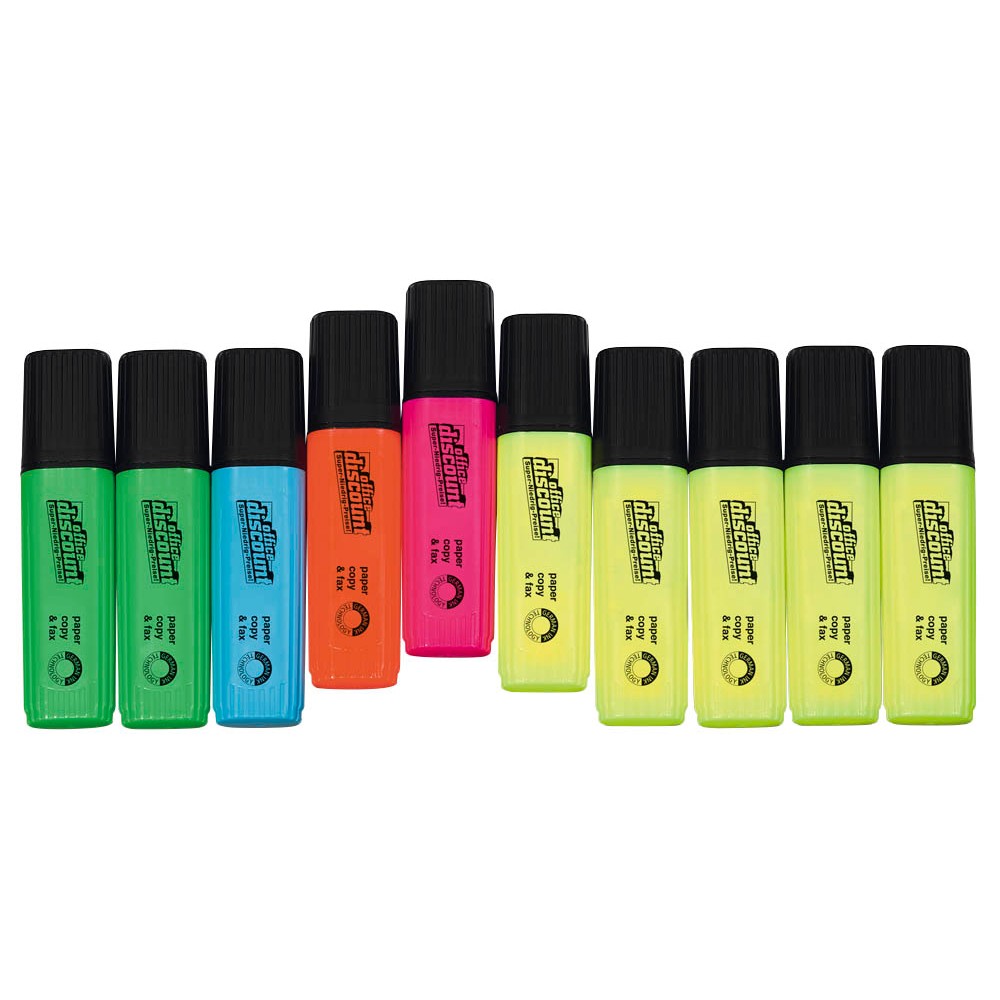 10 office discount Textmarker farbsortiert