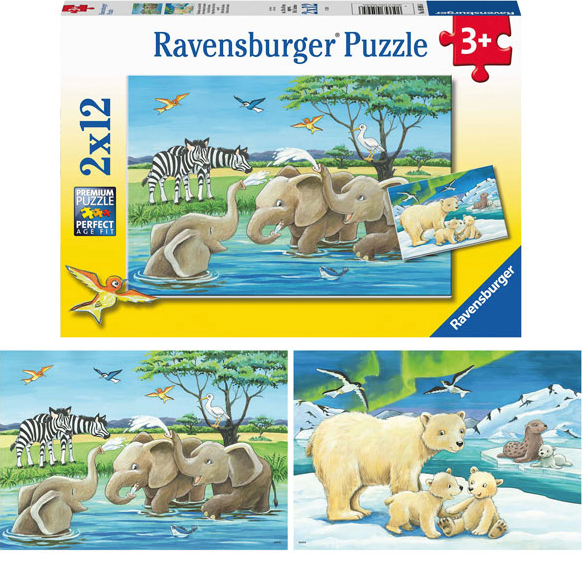 Ravensburger 2x12 Teile Tierkinder
