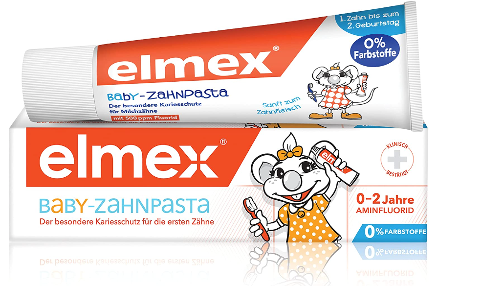 elmex Baby Zahnpasta, 1 x 50 ml - Zahncreme für Milchzähne, für Kinder von 0-2 Jahren , 50ml (1er Pack)